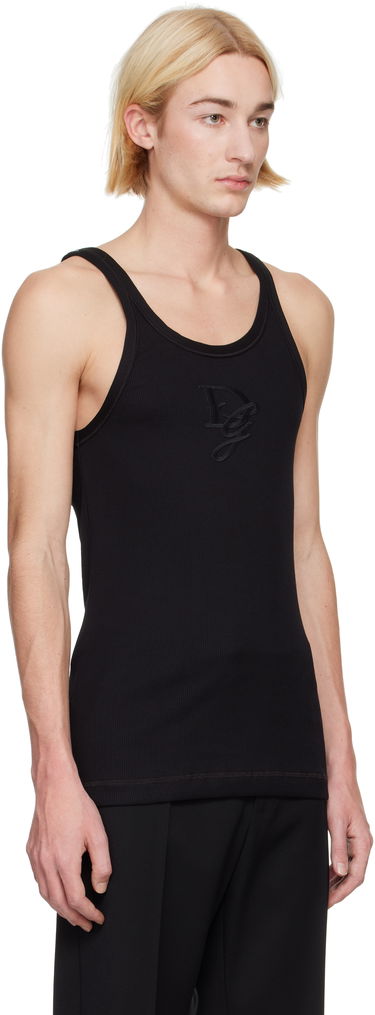 Потник Dolce & Gabbana Logo Patch Tank Top Черно | G8PA8ZG7N4G, 3