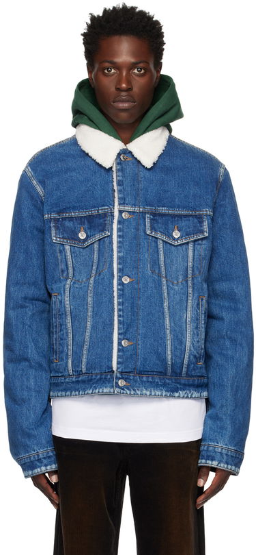 Яке We11done We11done Regular-Fit Sherpa Denim Jacket Синьо | WD-DJ3-22-362-U-BL, 0