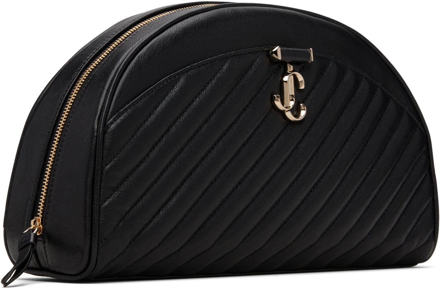 Дамска чанта Jimmy Choo Avn Quilted Curved Pouch Черно | AVN CURVE POUCH, 1