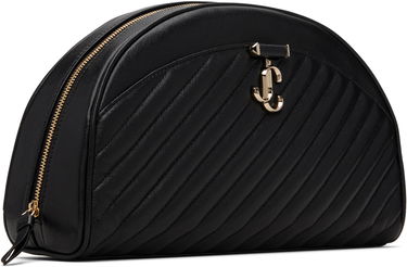 Дамска чанта Jimmy Choo Avn Quilted Curved Pouch Черно | AVN CURVE POUCH, 1