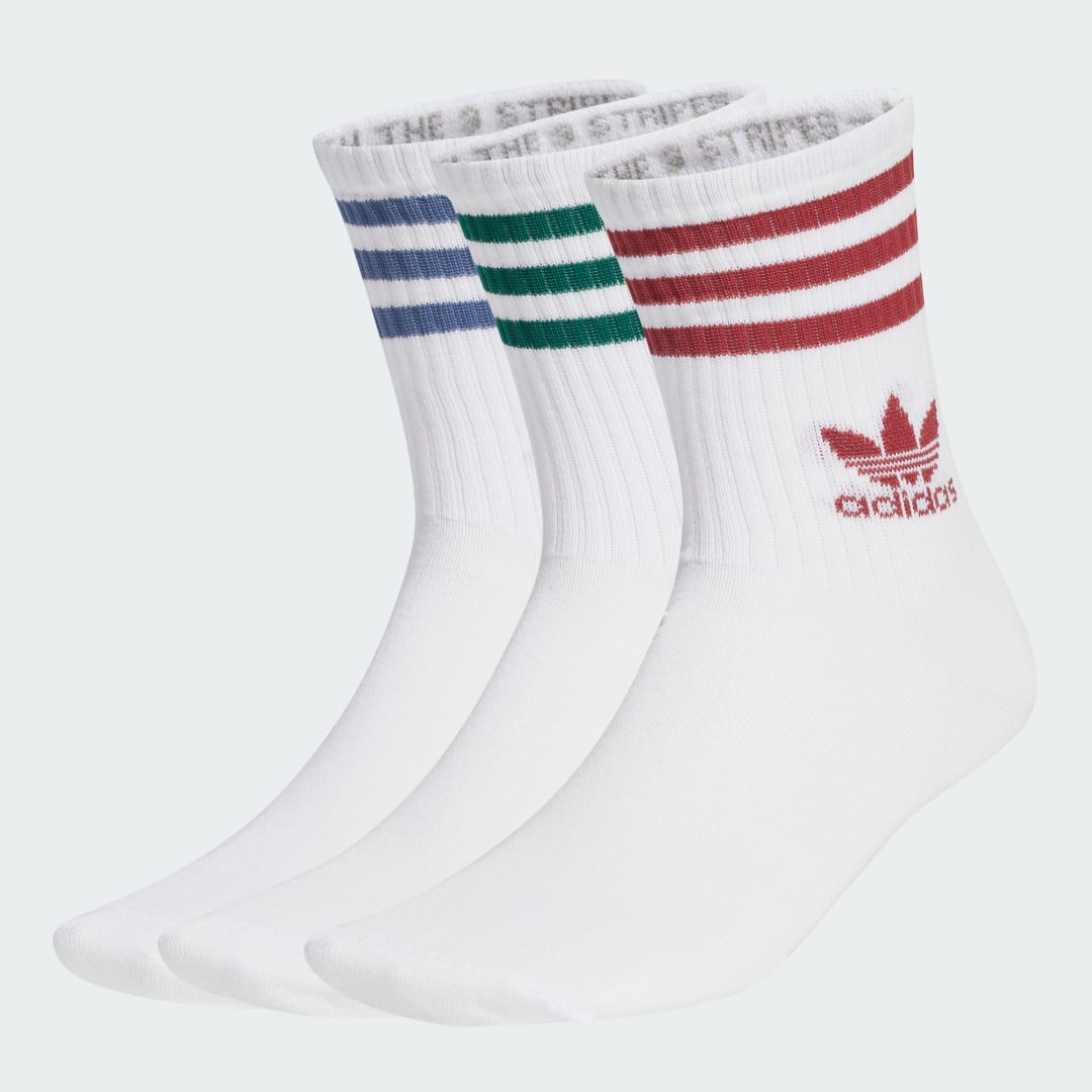 Чорапи adidas Performance Mid Cut Crew Socks (3 Pairs) Бяло | JI9471, 1