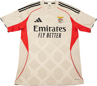Фланелка adidas Performance Benfica Youth Away Patterned Jersey 25/26 Бежово | JN9947, 1