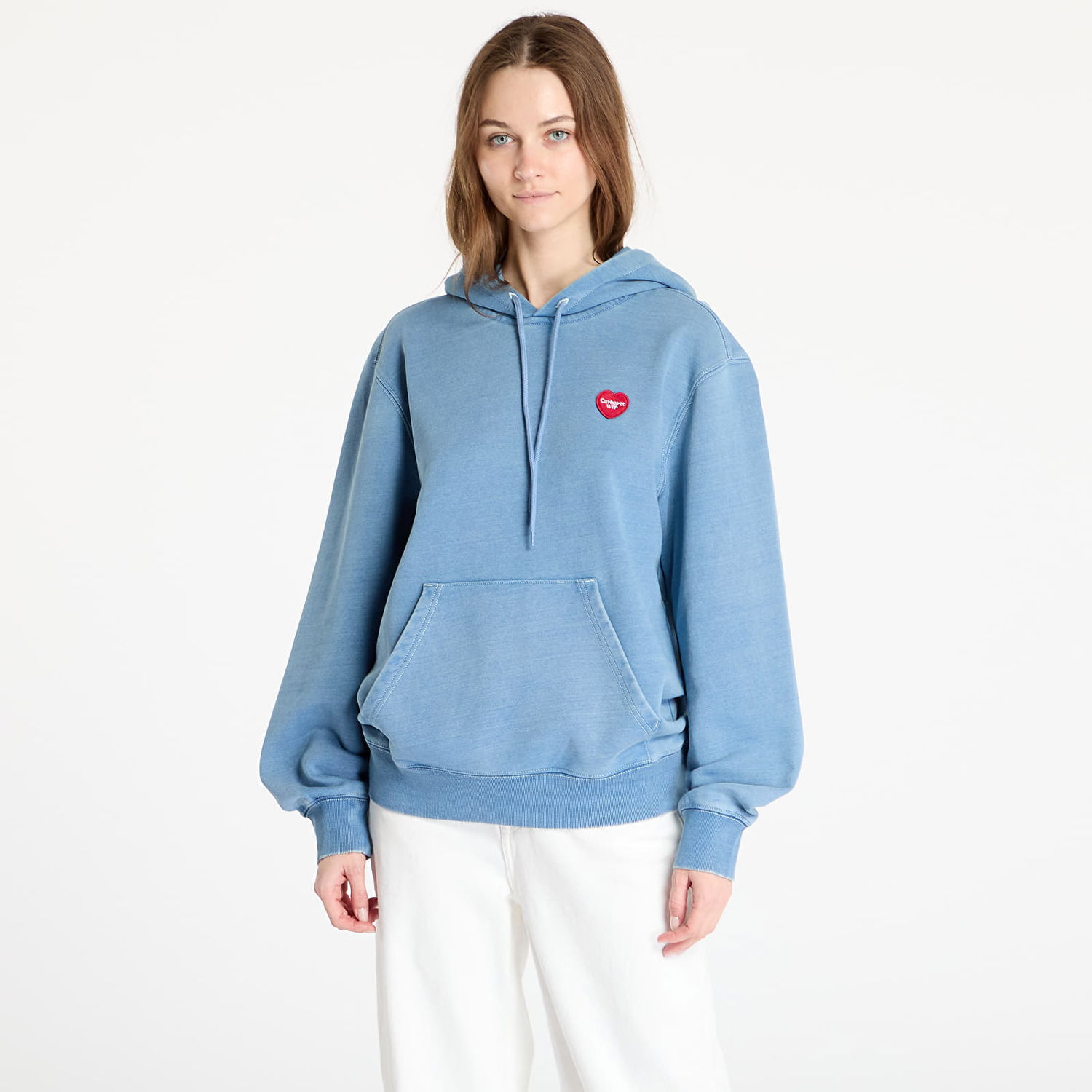 Суитчър Carhartt WIP Ingo Hooded Garment Dyed Sweatshirt Синьо | I034498.9MGD, 1