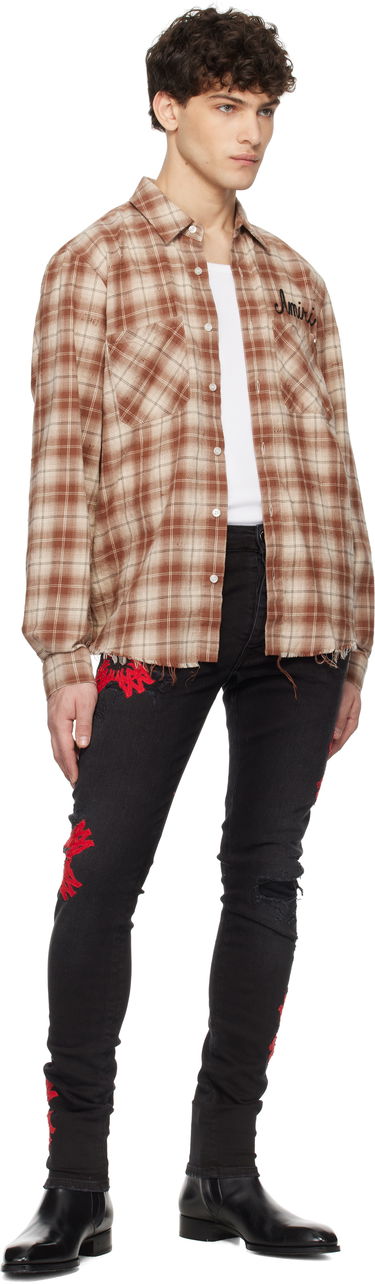 Дънки AMIRI Quad Applique Slim Fit Jeans Черно | AMDNSY1111, 3