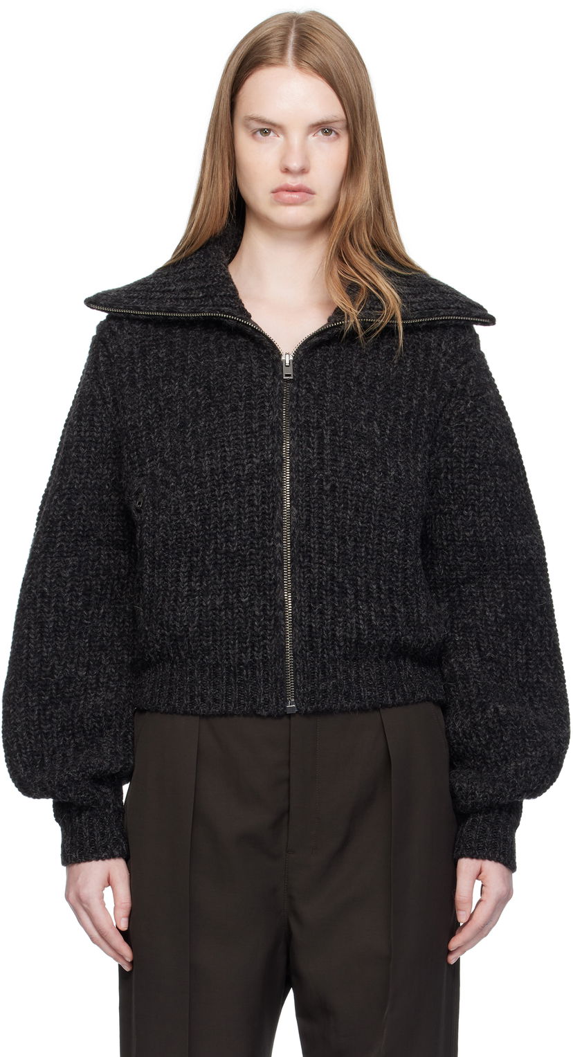 Пуловер LEMAIRE LEMAIRE Zipped Knit Cardigan Сиво | OW1186 LK1029