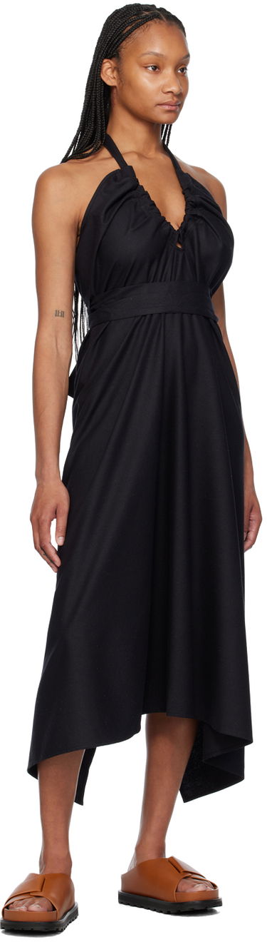 Pокля Baserange Halter Neck Maxi Dress Черно | DRNO-WS-EXSU24, 3
