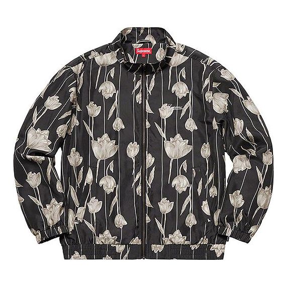 Яке Supreme Floral Silk Track Jacket Черно | SUP-SS19-10344, 0
