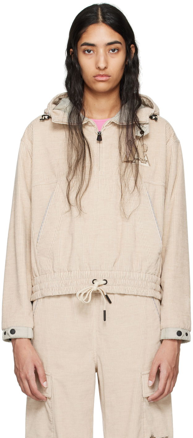 Яке Moncler Grenoble Beige Half-Zip Jacket Бежово | J20982G00001597MN, 0