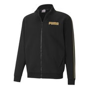 Metallic Logo Stand Collar Jacket