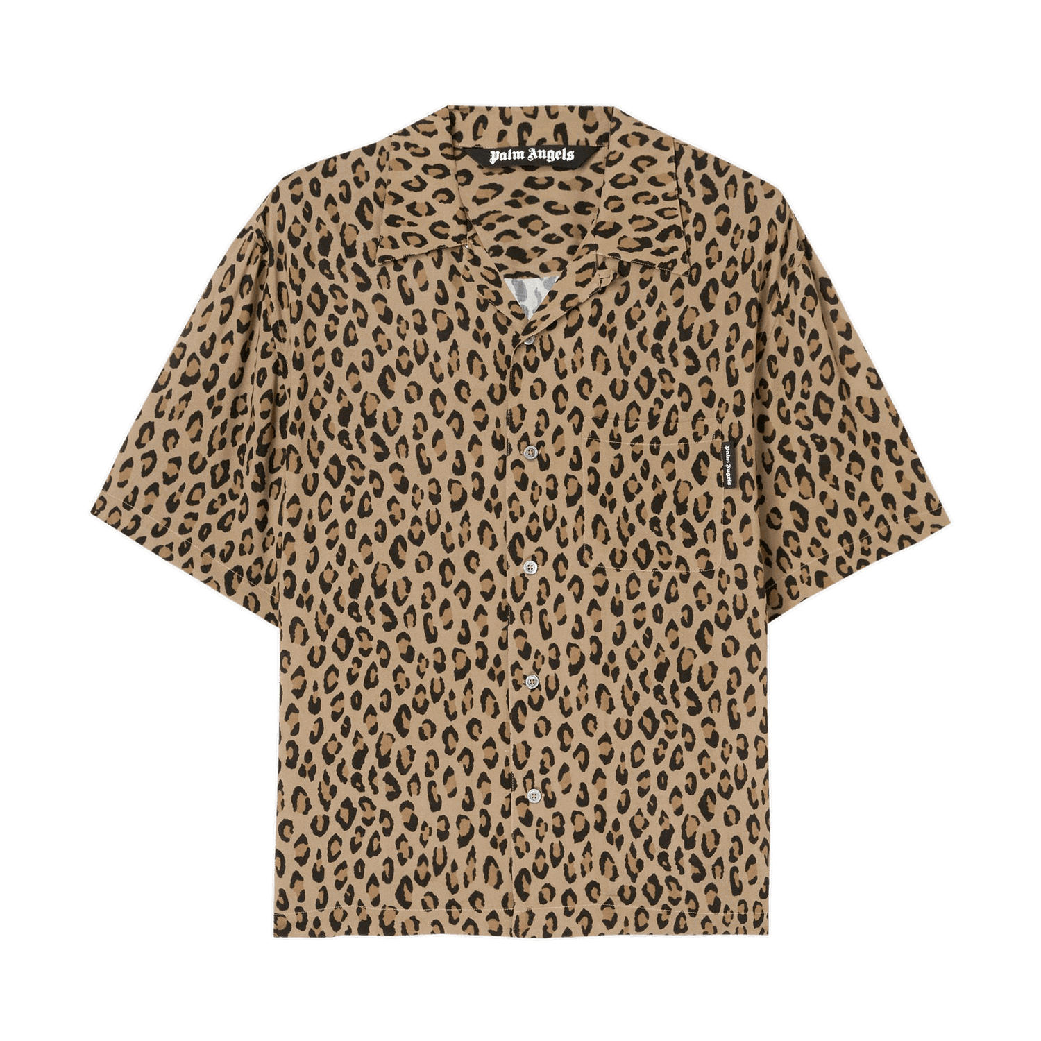 Риза Palm Angels Leopard Print Bowling Shirt Бежово | PMGA110F22FAB0056404, 0