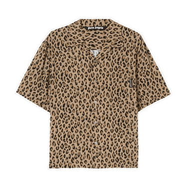 Риза Palm Angels Leopard Print Bowling Shirt Бежово | PMGA110F22FAB0056404, 0