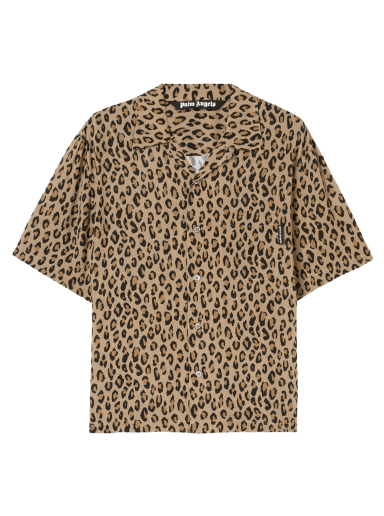 Риза Palm Angels Leopard Print Bowling Shirt Бежово | PMGA110F22FAB0056404