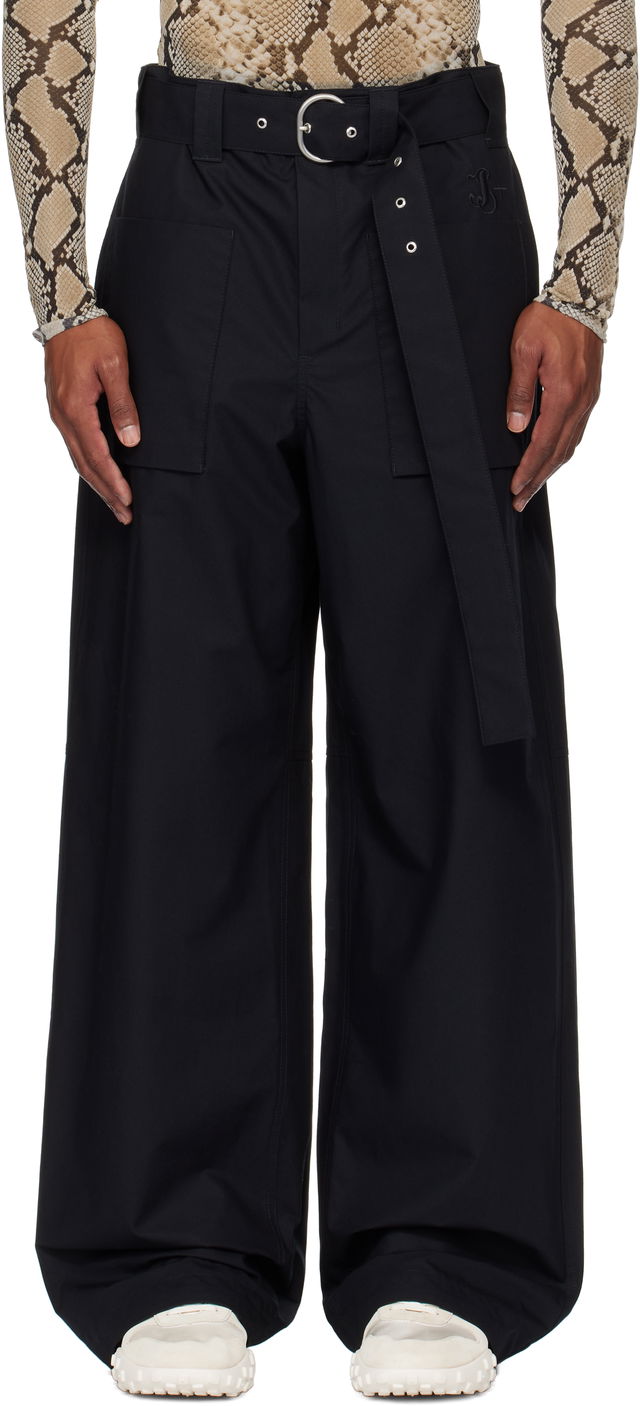 Jil Sander Belted Wide-Leg Trousers