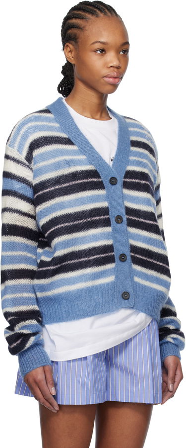 Пуловер Marni Marni Striped Mohair Cardigan Синьо | CDMD0388Q0 UFU178, 1
