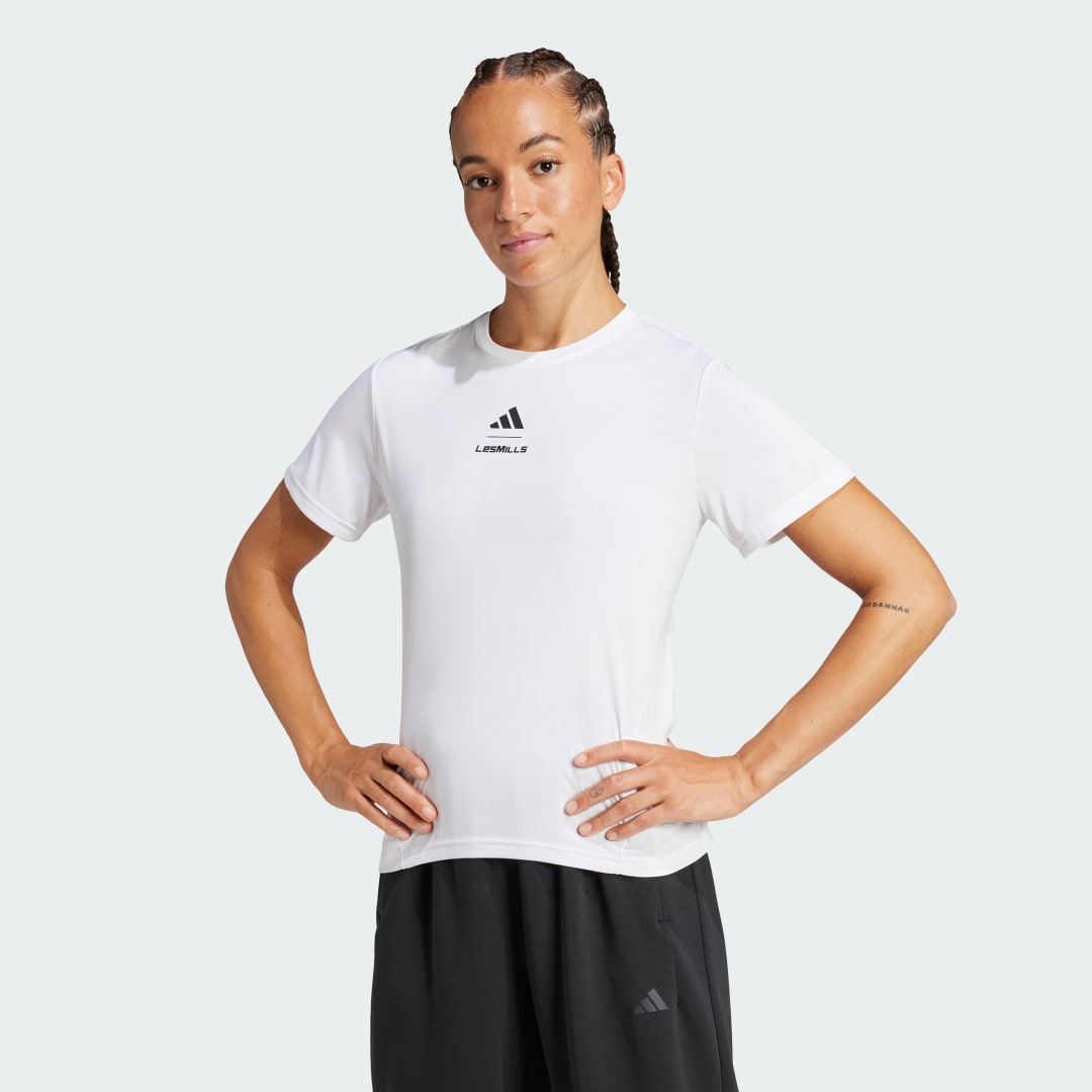 Тениска adidas Performance Les Mills Graphic Training T-Shirt Бяло | JM3687, 0