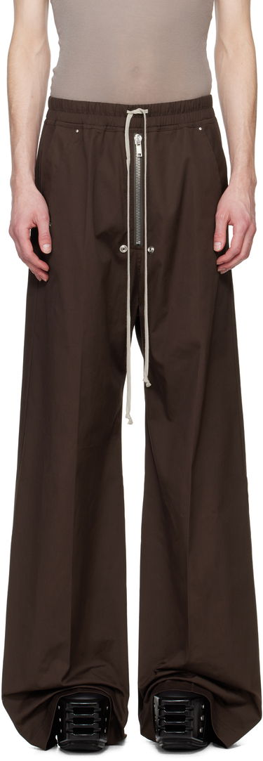 Панталони Rick Owens Rick Owens Hollywood Wide Bela Trousers Кафяво | RU01E5366 TE, 0
