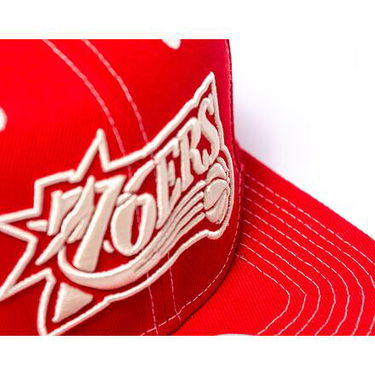 Шапка с козирка Mitchell & Ness Contrast Natural Snapback Hwc Philadelphia 76Ers Red Червено | HHSS6725-P76YYPPPRED1, 4