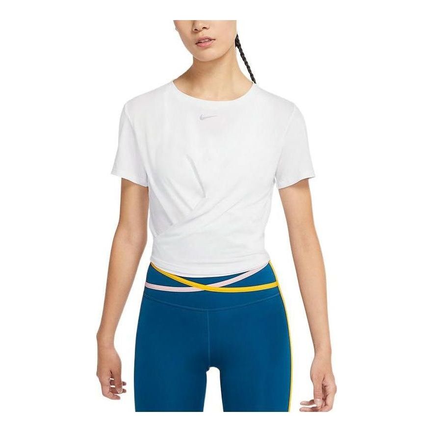 Съкратен топ Nike One Luxe Dri-Fit Twist-Front Crop Top Бяло | DD4922-100, 0