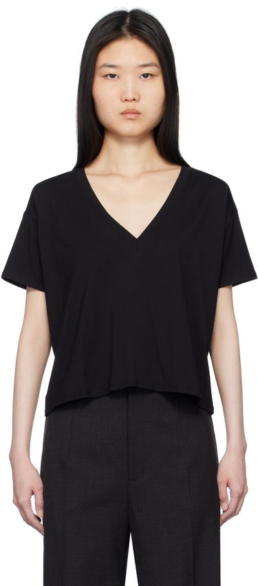 Тениска Loulou de Saison Loulou de Saison Faaa V-Neck T-Shirt Черно | FAAA, 0