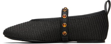 Pокля rag & bone rag & bone Spire Straw Mary Jane Ballerina Flats Черно | WFF25PF1003ST3, 2