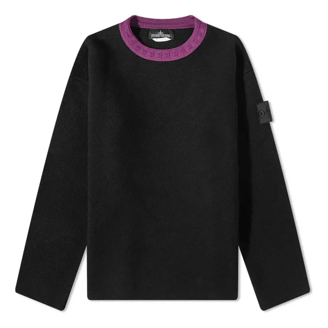Пуловер Stone Island Shadow Project Contrast Collar Knit Черно | 77195042U-V2029, 0