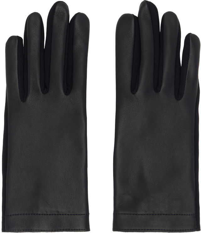 Paneled Leather Gloves