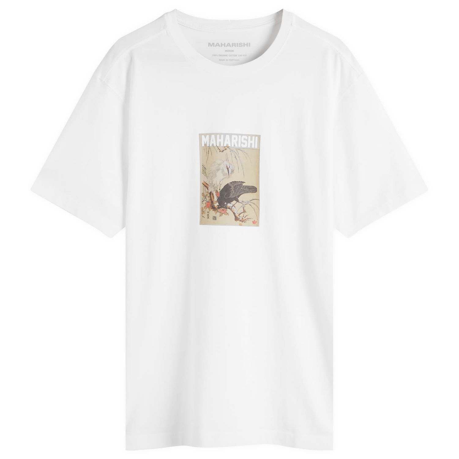 Тениска Maharishi Maharishi Crow Heron Graphic T-Shirt, Size Large Бяло | 1493-WHT, 1