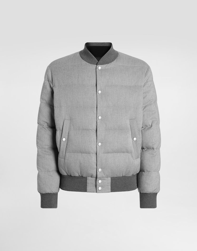 Яке бомбър Dolce & Gabbana Dolce & Gabbana Reversible Padded Bomber Jacket Сиво | G9BSOTFU5YAS8290