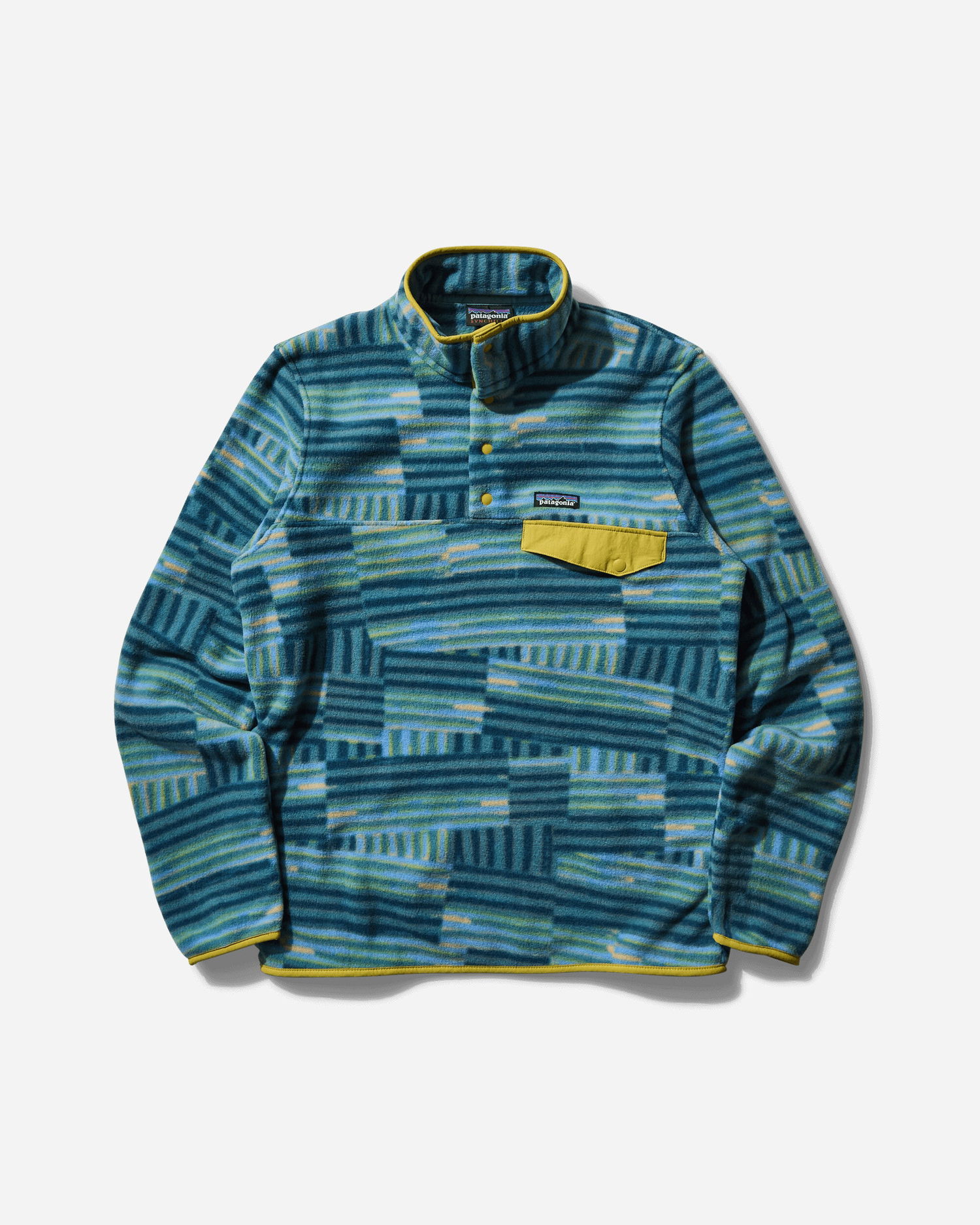Суитчър Patagonia Lightweight Synchilla Snap-T Fleece Pullover Синьо | 25551 QFWE, 1