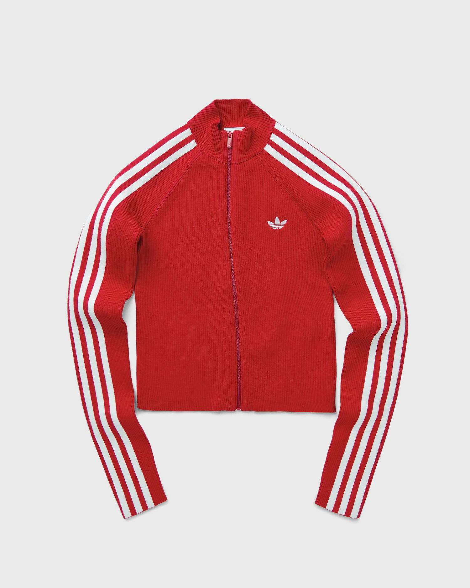 Пуловер adidas Performance Adicolor Slim-Fit Knitted Track Top Червено | JY2598, 1
