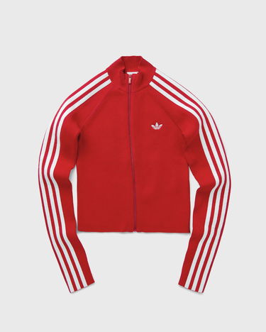 Пуловер adidas Performance Adicolor Slim-Fit Knitted Track Top Червено | JY2598, 1