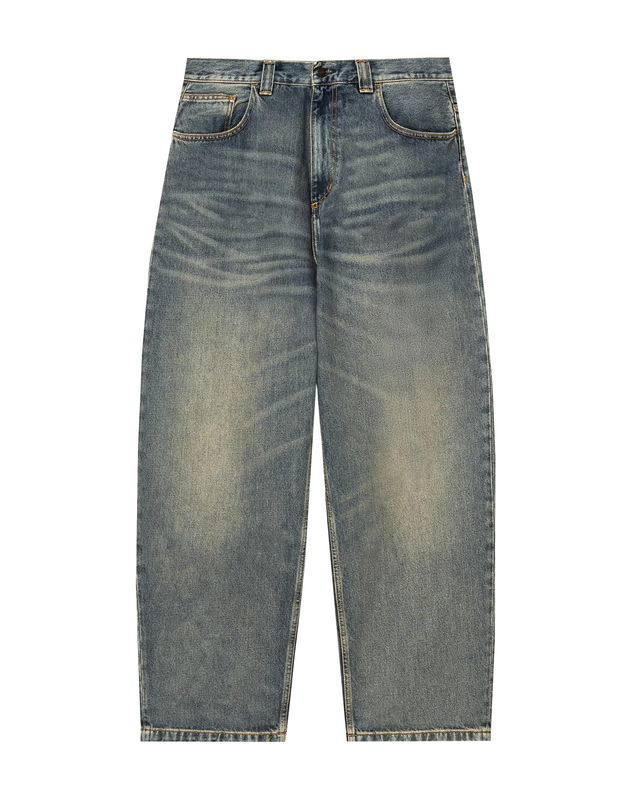 Aaron Wide-Leg Distressed Jeans