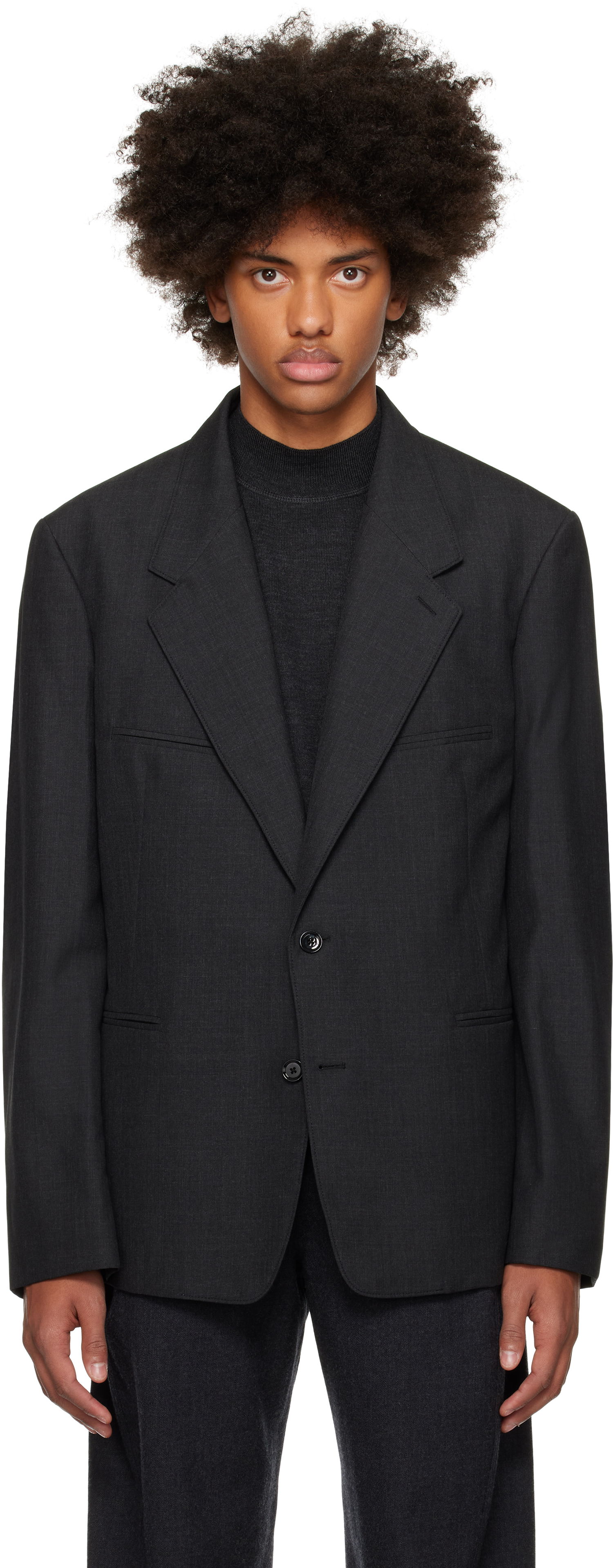 Яке LEMAIRE LEMAIRE Tailored Single Breasted Blazer Черно | JA1056 LF414, 0