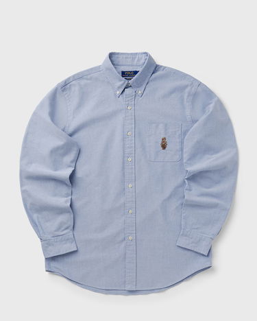 Риза Polo by Ralph Lauren Polo Bear Custom Fit Long Sleeve Button-Down Shirt Синьо | 710P00577001, 2