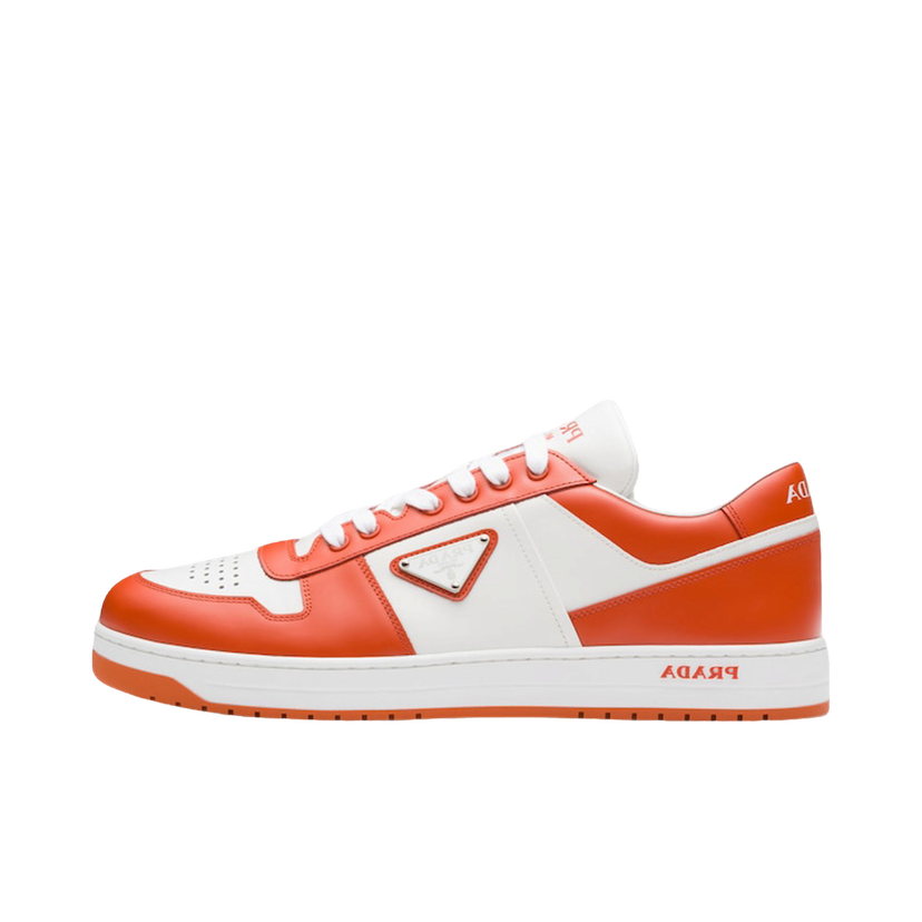 Кецове и обувки Prada Downtown Low Top Sneakers Leather White Orange Оранжево
 | 2EE364_3LKG_F011G