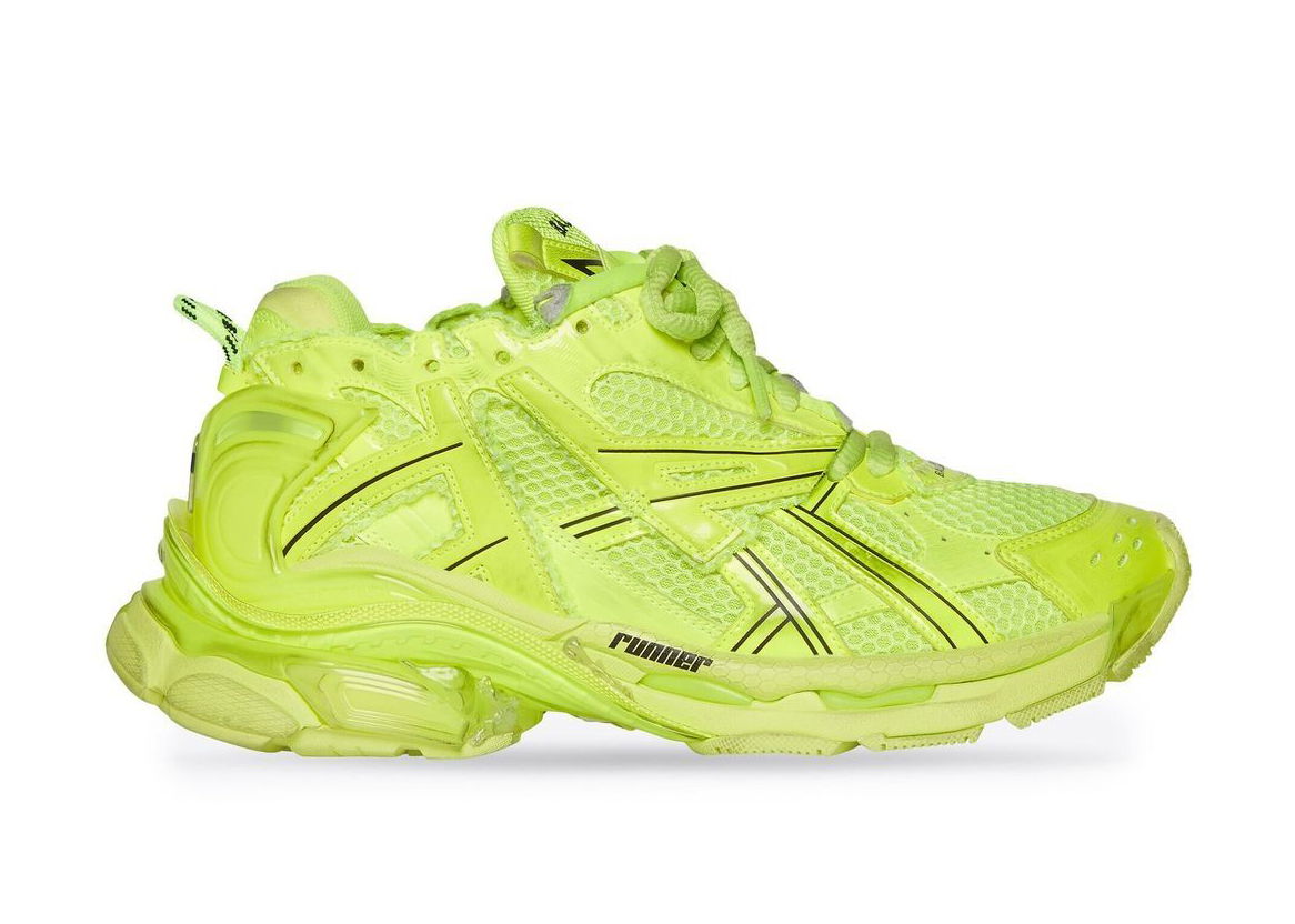 Кецове и обувки Balenciaga Runner Lime Жълто | 677403W3RB47500, 0