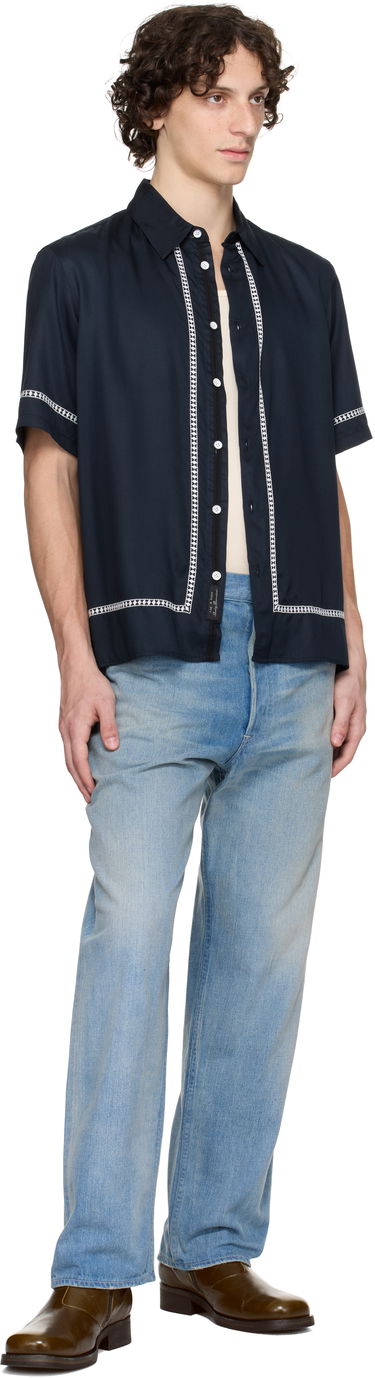 Риза rag & bone rag & bone Dalton Embroidered Shirt Тъмно синьо | MBW25PA027SVML, 3