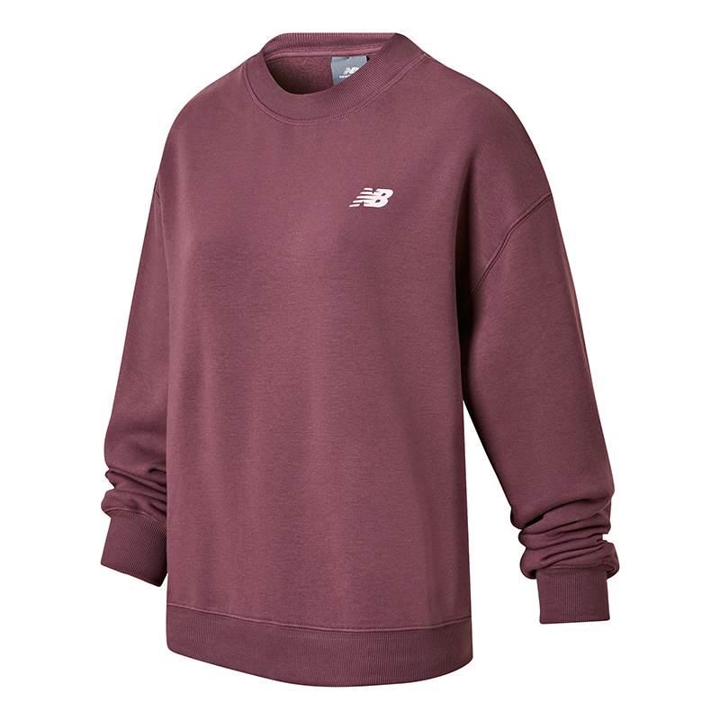 Суитчър New Balance Women's Crewneck Sweatshirt Бургунди | NBWT51949FDP, 0