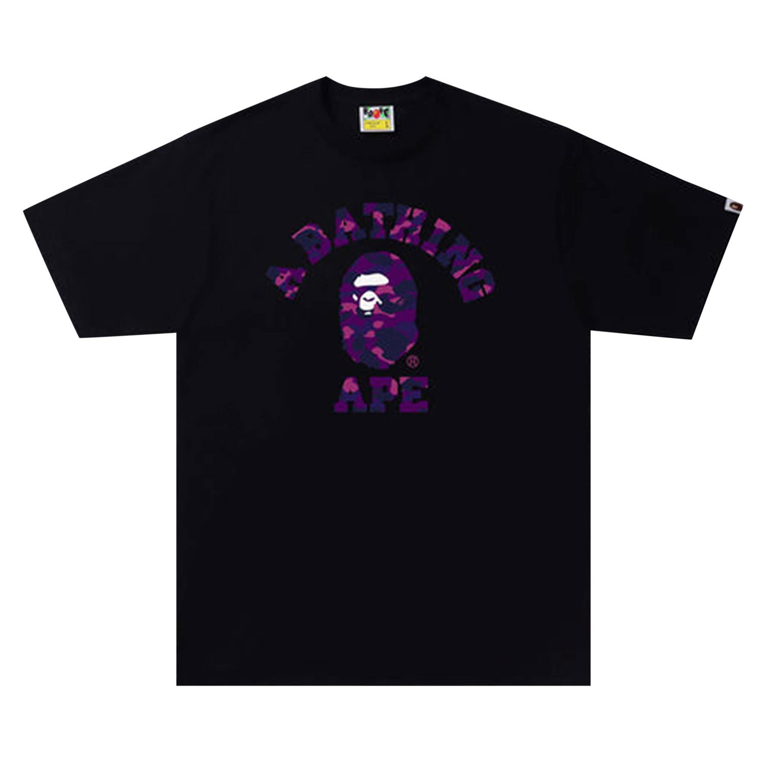 Тениска BAPE Color Camo College Tee Черно | 1I30 110 012 BLACK PURPLE, 1