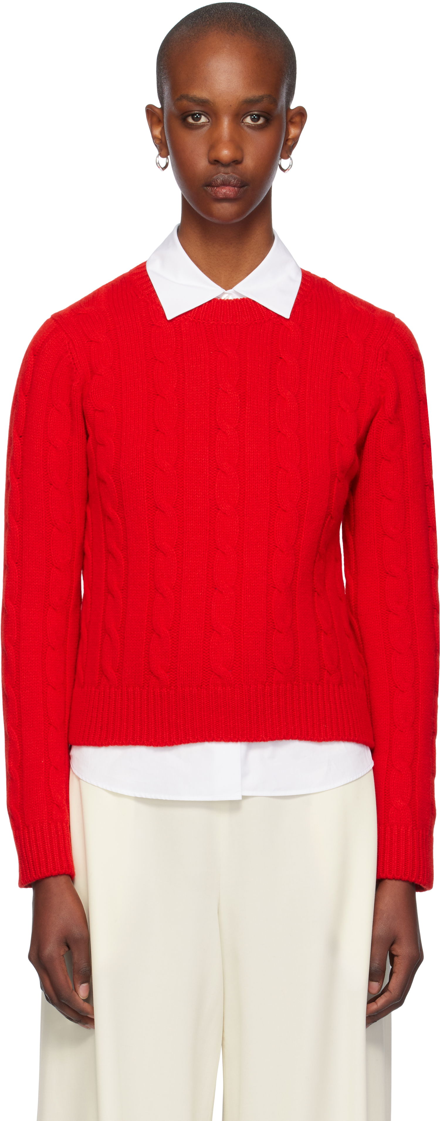 Пуловер &Daughter Cable Crewneck Sweater Червено | F2304, 0