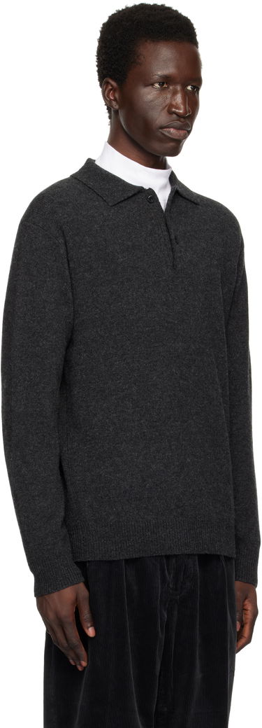 Пуловер BEAMS BEAMS PLUS Knit Polo Сиво | 38120004103, 1