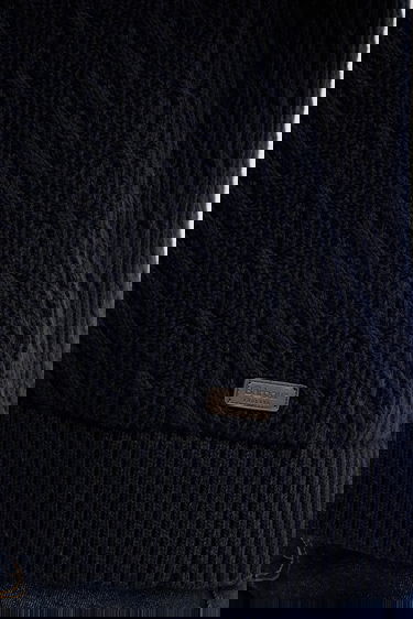 Пуловер Barbour Barbour Cable Knit Sweater Тъмно синьо | MKN1679, 4