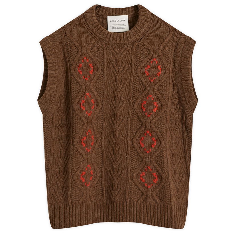 Жилетка A Kind of Guise Viscas Knit Vest Кафяво | 562-10501-688