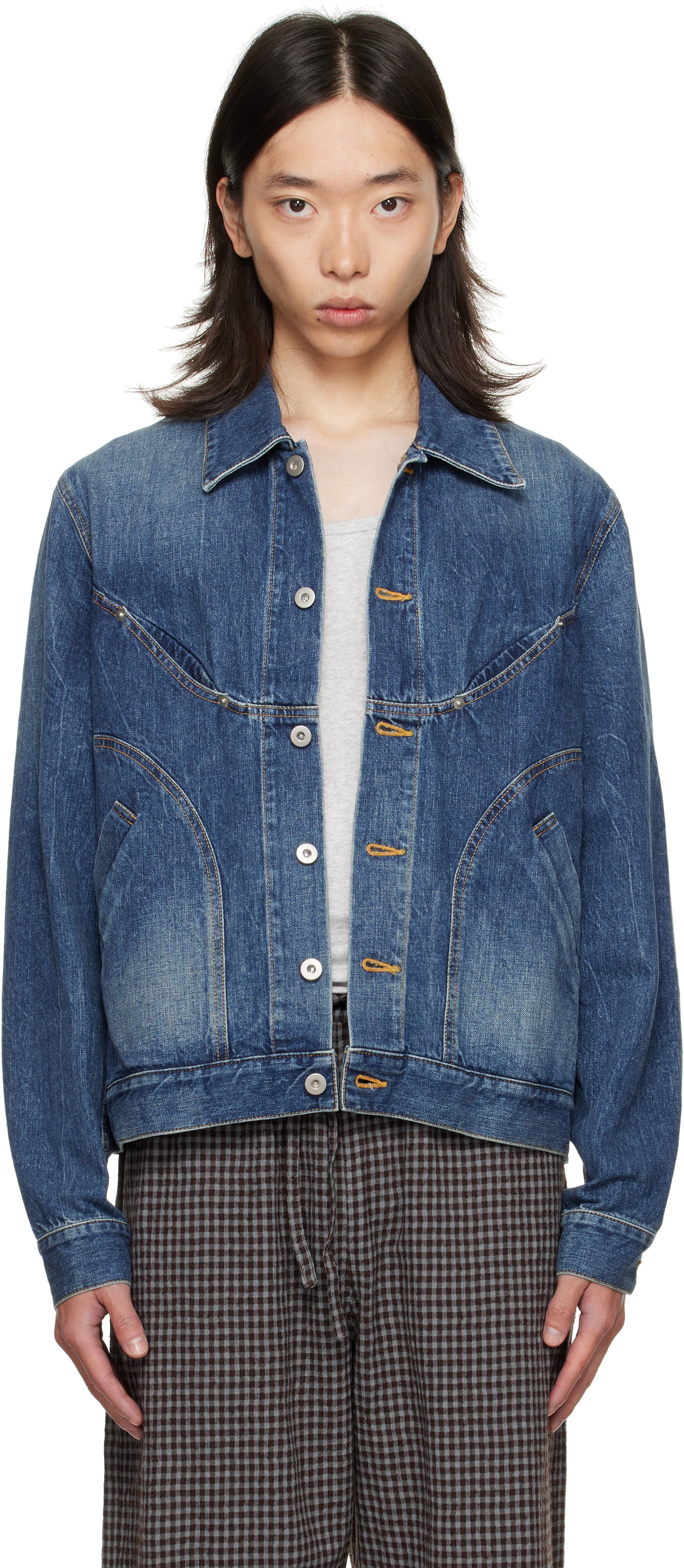 Яке sage NATION SAGE NATION Jiji Denim Jacket Синьо | S084 DENIM JIJI JACKET DENIM I, 0