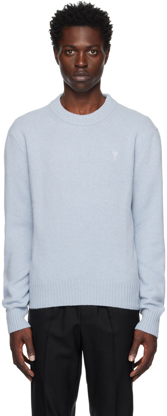 Пуловер AMI Sweater Синьо | HKS007.005, 0