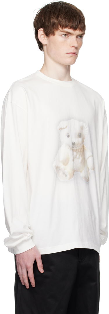 Тениска We11done We11done Glow Teddy Graphic Long Sleeve Tee Бяло | WD-TT2-25-775-U-WH, 1
