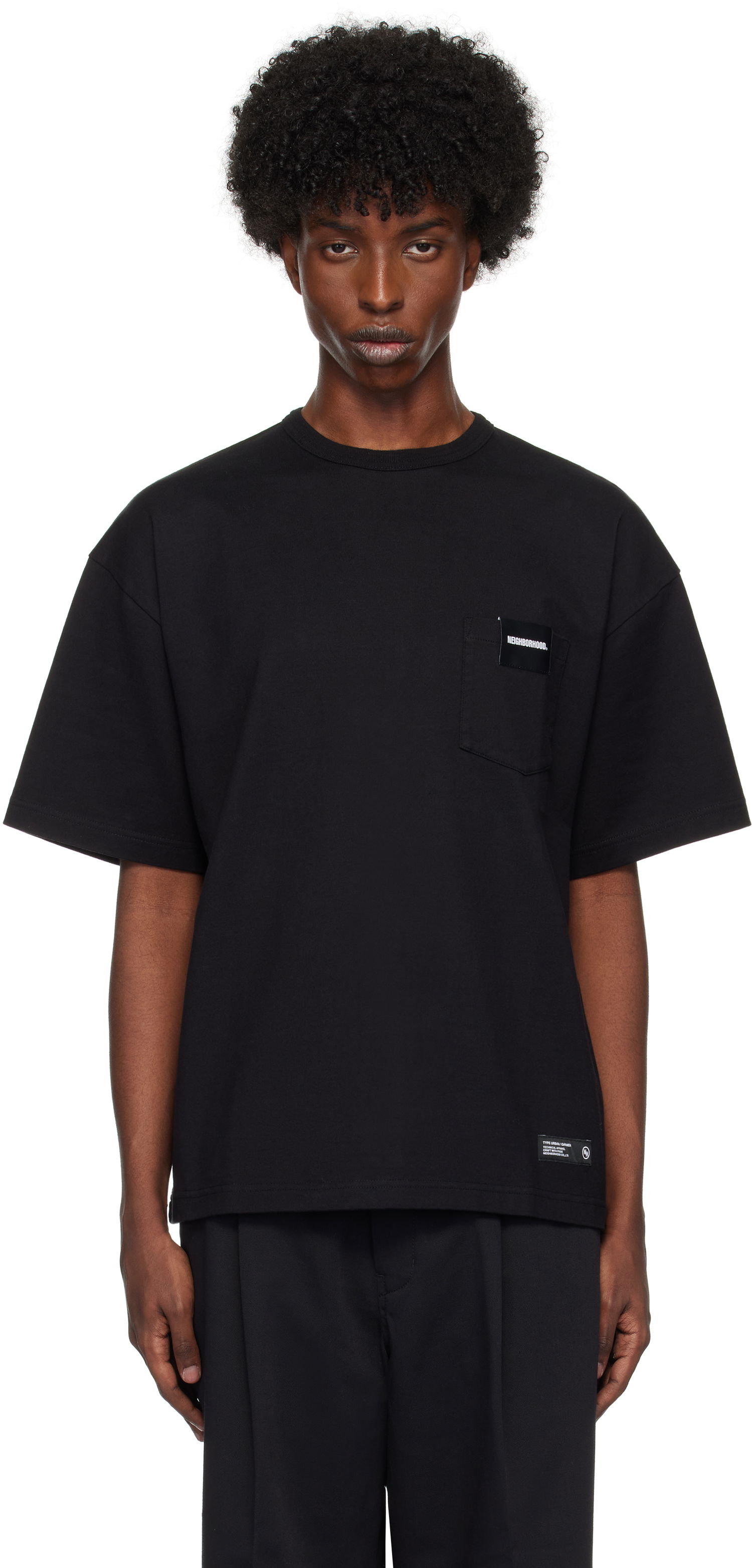 Тениска Neighborhood Classic-P Crewneck T-Shirt Черно | 242FPNH-CSM11, 0