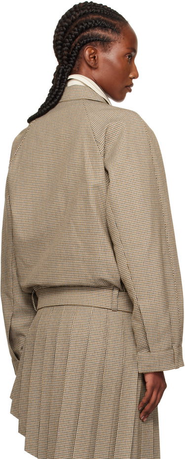 Яке We11done Polo Collar Micro Checked Zip Jacket Бежово | WD-JK2-25-012-W-BG, 2