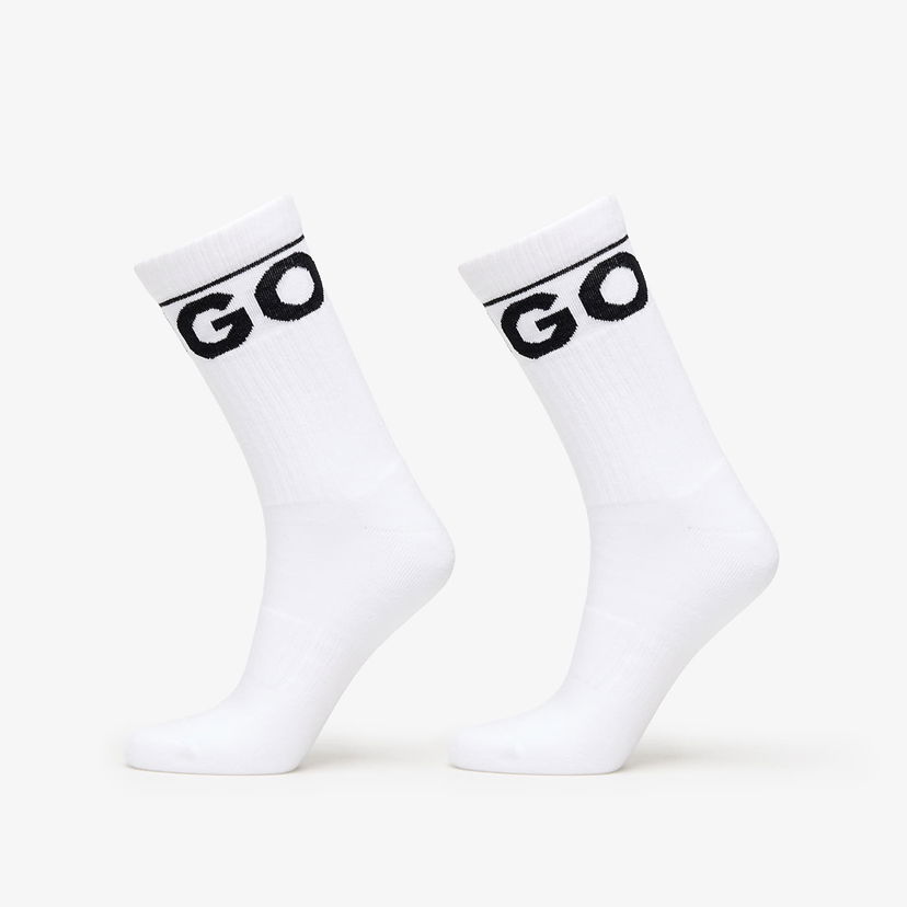 Чорапи BOSS Iconic Socks 2-Pack White Бяло | 50510647-100