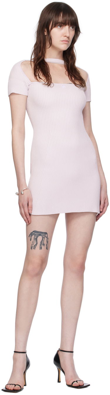 Pокля Courrèges Cutout Detail Bodycon Mini Dress Лилаво | 224MRO416FI0001, 3